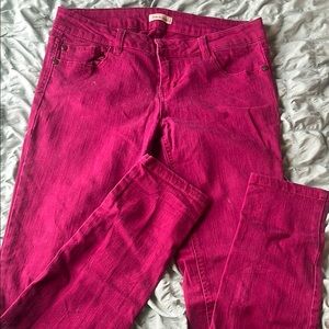 Vibrant Pink Denim Jeans